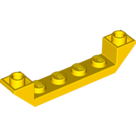 Lego kostka (kostička) 6x1 šikmá 45° invertovaná, žlutá (4503844, 4501461, 6268918)